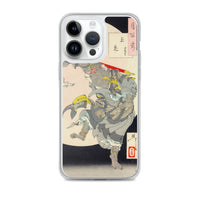 'The Monkey King and the Moon Rabbit' by Yoshitoshi, 1889 - iPhone Case