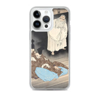 'Lord Teika at Sumiyoshi During the Full Moon' by Yoshitoshi, ca. 1885 - iPhone Case