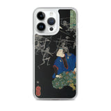 'Taro Mitsukuni Watching Skeletons Battle' by Yoshitoshi, 1865 - iPhone Case