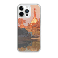 'The Golden Pagoda in Rangoon' by Yoshida Hiroshi, 1931 - iPhone Case