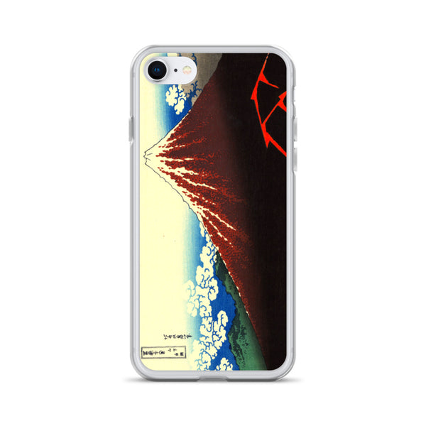'Storm Beneath the Summit' by Hokusai, ca. 1830 - iPhone Case