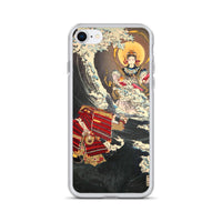 'Hojo Tokimasa Praying to the Sea Goddess' by Yoshitoshi, ca. 1885 - iPhone Case