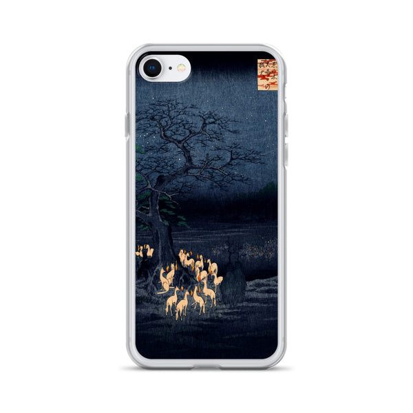 'Foxfires On New Year's Eve At The Enoki Tree' by Hiroshige, 1857 - iPhone Case