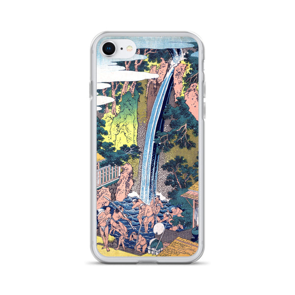 'Roben Waterfall at Mount Oyama in Sagami Province' by Hokusai, ca. 1832 - iPhone Case