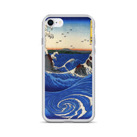 'Awa: Rough Seas At Naruto' by Hiroshige, 1855 - iPhone Case