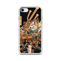 'Musashibo Benkei Fighting Nenoi Oyata' by Yoshitoshi, 1865 - iPhone Case