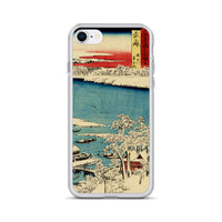 'Musashi: The Sumida River, Morning After Snow' by Hiroshige, 1853 - iPhone Case