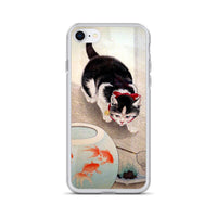 'Cat And Goldfish' by Ohara Koson, 1931 iPhone Case