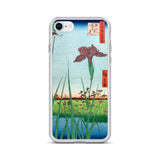 'Horikiri Iris Garden' by Hiroshige, 1857 - iPhone Case