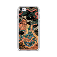 'The Sage Nagasaina Sonja Summoning A Dragon From A Bowl' by Kuniyoshi, 1836 - iPhone Case