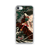 'Princess Kamigashi Attacking An Earth Spider' by Kuniyoshi, 1855 - iPhone Case