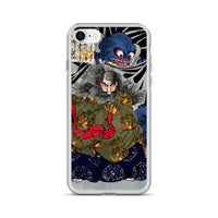 'The Black Cloud Prince Attacked By A Giant Spider' by Yoshitoshi, 1867 - iPhone Case