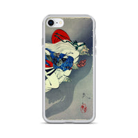 'The Demon Ibaraki Escapes With Its Severed Arm' by Yoshitoshi, 1889 - iPhone Case