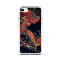 'Kobo Daishi Wards Off A Demon By Reciting The Tantra' by Hokusai, ca. 1840s - iPhone Case