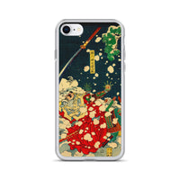 'Snow At Yoshino' (Left Panel) by Yoshitoshi, 1867 iPhone Cases