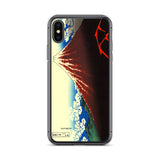 'Storm Beneath the Summit' by Hokusai, ca. 1830 - iPhone Case