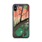 'The Plum Garden in Kameido' by Hiroshige, 1857 - iPhone Case