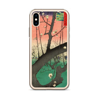 'The Plum Garden in Kameido' by Hiroshige, 1857 - iPhone Case