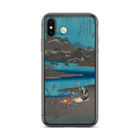 'Washerwomen in Settsu' by Hiroshige, 1857 - iPhone Case