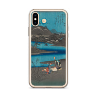 'Washerwomen in Settsu' by Hiroshige, 1857 - iPhone Case