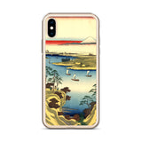 'The Tone River At Konodai' by Hiroshige, 1858 - iPhone Case