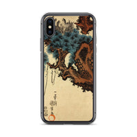 'Hawk And Nestlings In A Pine Tree' (Bottom Half) by Kuniyoshi, ca. 1840s - iPhone Cases