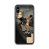 'Benkei Calming The Waves At Daimotsu Bay' by Yoshitoshi, ca. 1885 - iPhone Case