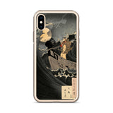 'Benkei Calming The Waves At Daimotsu Bay' by Yoshitoshi, ca. 1885 - iPhone Case