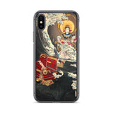 'Hojo Tokimasa Praying to the Sea Goddess' by Yoshitoshi, ca. 1885 - iPhone Case