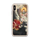 'Hojo Tokimasa Praying to the Sea Goddess' by Yoshitoshi, ca. 1885 - iPhone Case