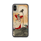 'Emperor Jimmu and the Yata Crow' by Yoshitoshi, 1880 - iPhone Case