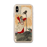 'Emperor Jimmu and the Yata Crow' by Yoshitoshi, 1880 - iPhone Case