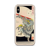 'The Monkey King and the Moon Rabbit' by Yoshitoshi, 1889 - iPhone Case