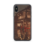 'Kagurazaka Street After A Night Rain' by Yoshida Hiroshi, 1929 - iPhone Case