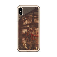 'Kagurazaka Street After A Night Rain' by Yoshida Hiroshi, 1929 - iPhone Case