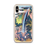 'Roben Waterfall at Mount Oyama in Sagami Province' by Hokusai, ca. 1832 - iPhone Case