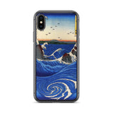 'Awa: Rough Seas At Naruto' by Hiroshige, 1855 - iPhone Case