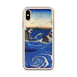 'Awa: Rough Seas At Naruto' by Hiroshige, 1855 - iPhone Case