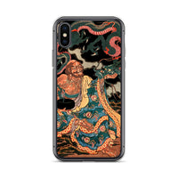 'The Sage Nagasaina Sonja Summoning A Dragon From A Bowl' by Kuniyoshi, 1836 - iPhone Case