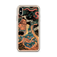 'The Sage Nagasaina Sonja Summoning A Dragon From A Bowl' by Kuniyoshi, 1836 - iPhone Case