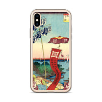 'Kanasugi Bridge and Shibaura' by Hiroshige, 1857 - iPhone Case