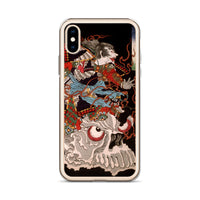 'Samurai Riding A Skull' by Yoshitoshi, 1864 - iPhone Case