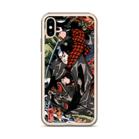 'Miyamoto Musashi Killing A Monster Bat' by Kuniyoshi, ca. 1830 - iPhone Case