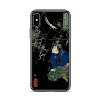 'Taro Mitsukuni Watching Skeletons Battle' by Yoshitoshi, 1865 - iPhone Case