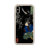 'Taro Mitsukuni Watching Skeletons Battle' by Yoshitoshi, 1865 - iPhone Case