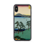 'Oiso: Saigyo's Hermitage at Shigitatsu Marsh' by Hiroshige, 1855 - iPhone Case