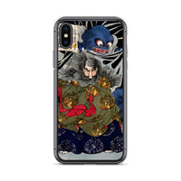 'The Black Cloud Prince Attacked By A Giant Spider' by Yoshitoshi, 1867 - iPhone Case