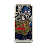 'The Black Cloud Prince Attacked By A Giant Spider' by Yoshitoshi, 1867 - iPhone Case