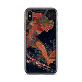 'Kobo Daishi Wards Off A Demon By Reciting The Tantra' by Hokusai, ca. 1840s - iPhone Case