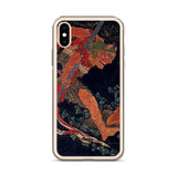 'Kobo Daishi Wards Off A Demon By Reciting The Tantra' by Hokusai, ca. 1840s - iPhone Case